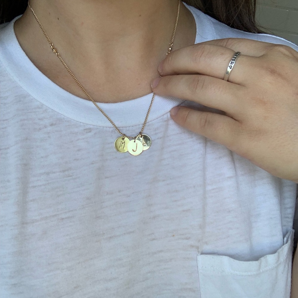 Custom initial charm necklace